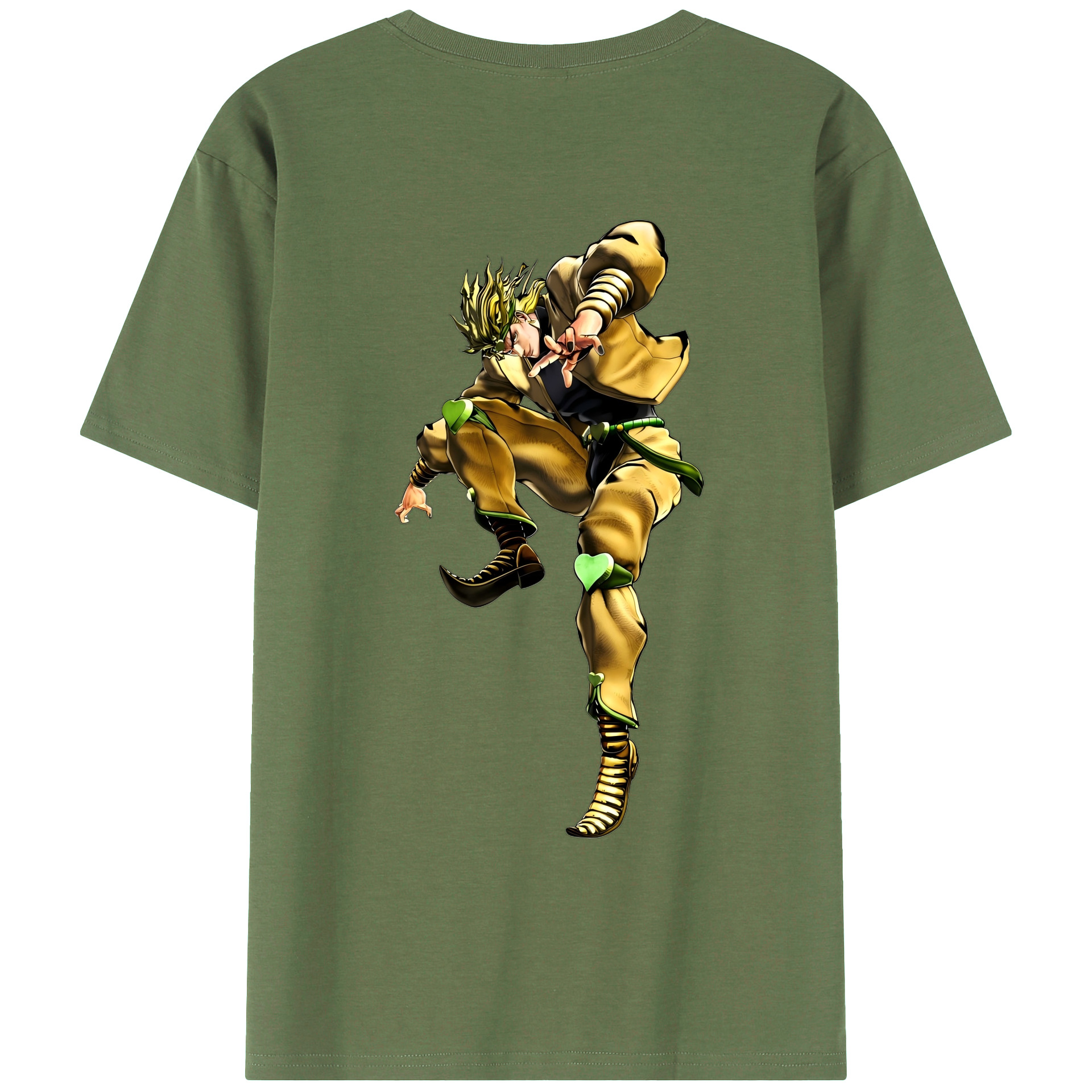 （画像用） ジョジョの奇妙な冒険 ディオ?ブランドー JoJo's Bizarre Adventure Dio Brando 綿100％ メンズ半袖Tシャツ（バックプリント） 通気性